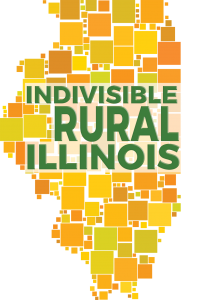 Indivisible Rural Illinois logo in yellow and green